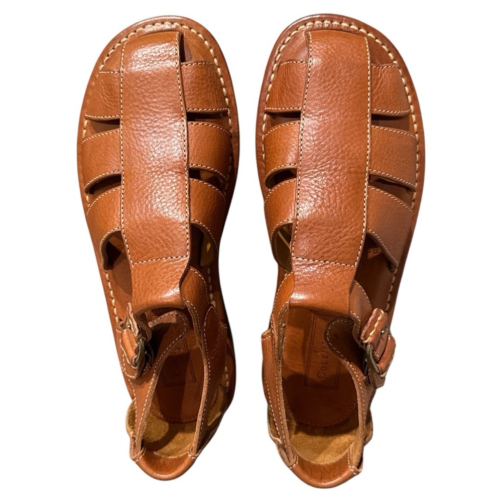 Vintage Cole Haan Trek Fisherman Sandal scotch brown 7.5 Unworn F6985 Brazil - Picture 4 of 7